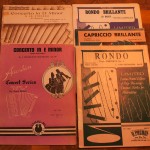 Sheet music from classical music Terry played in accordion contests